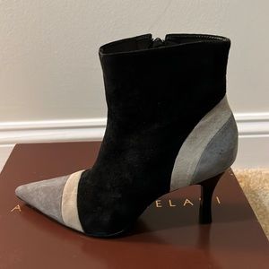 Antonio Melani, suede, black and gray boots
